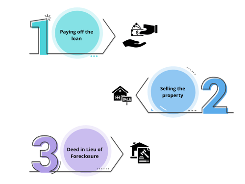 infographic representing three options for heirs when reverse mortgage become due